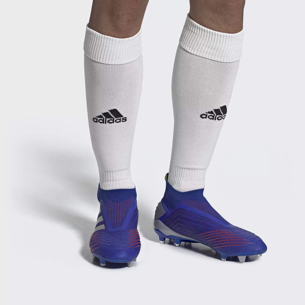 Adidas Predator 19+ Firm Ground Tacos de Futbol Azules Para Hombre (MX-26614)
